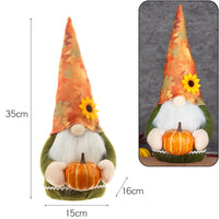 Thumbnail for Autumn Decorations Plush Gnomes - Pumpkins Sunflowers - 12.89