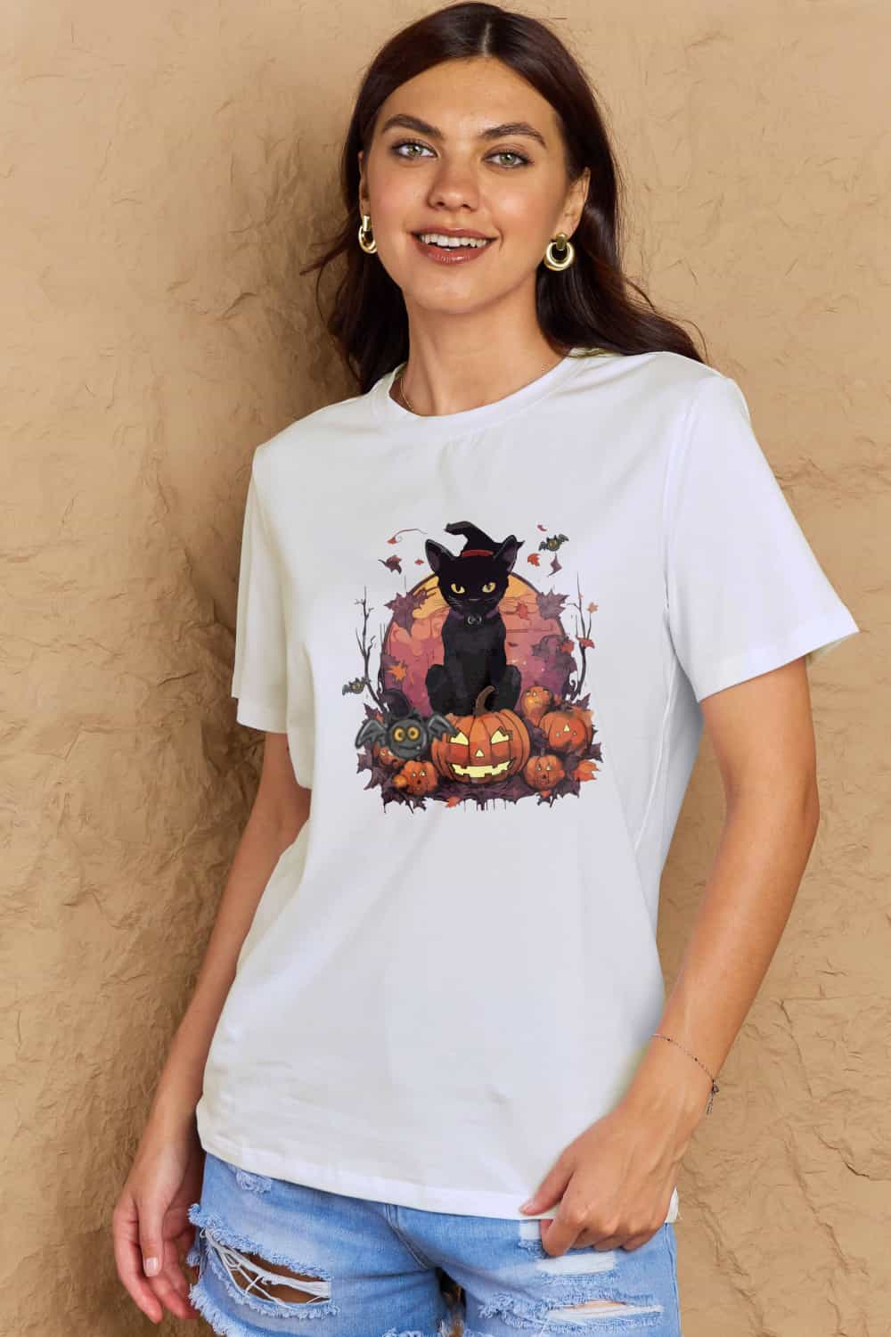 Simply Love Full Size Halloween Theme Graphic T-Shirt - SIZES S THRU 3XL - T - 3 COLORS -