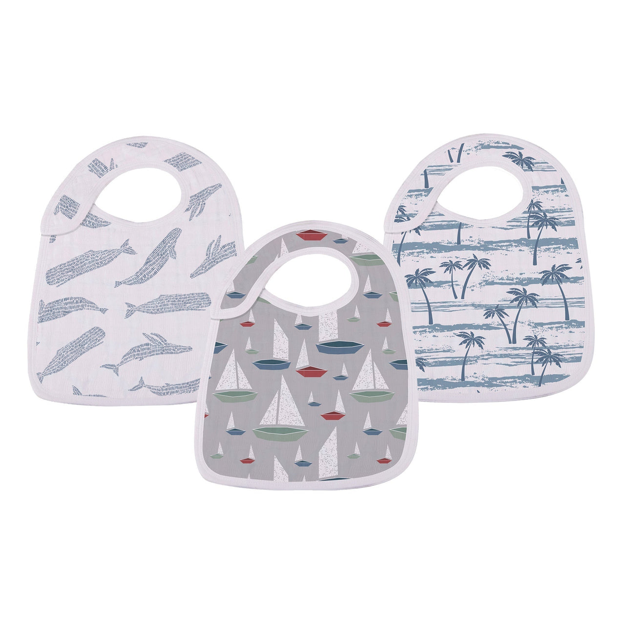 Newcastle - Ocean Tides Bamboo Snap Bibs 3pk -