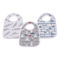 Thumbnail for Newcastle - Ocean Tides Bamboo Snap Bibs 3pk -