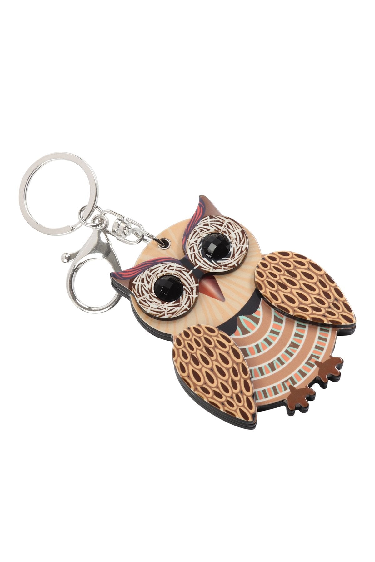 Riah Fashion - Cute Owl With Mirror Keychain -