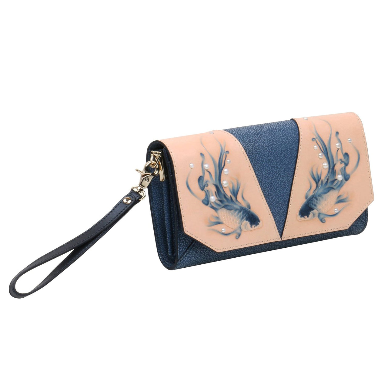 Fish Blue Crossbody Clutch - 1 COLOR -