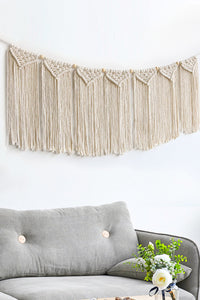 Thumbnail for Fully Handmade Fringe Macrame Wall Hanging - 43.3