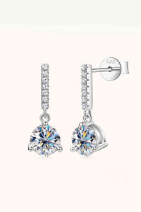 Thumbnail for 2 Carat Moissanite 925 Sterling Silver Drop Earrings