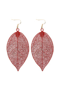 Thumbnail for Filigree Leaf Earrings - 5 COLORS -