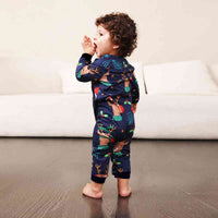 Thumbnail for BABY Reindeer Print Round Neck Jumpsuit - T -