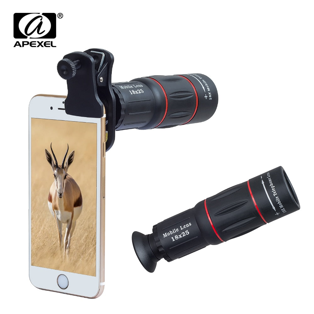 APEXEL Telefon Camera Lens Universal 18X Telescope Zoom Telescope for Mobile Phone - [16 DAY DELIVERY] -