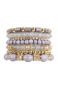 Thumbnail for Riah Fashion -  - Multibead Stackable Bracelet - 7 COLORS -