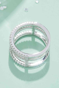 Thumbnail for Adored Moissanite Cutout Wide Ring