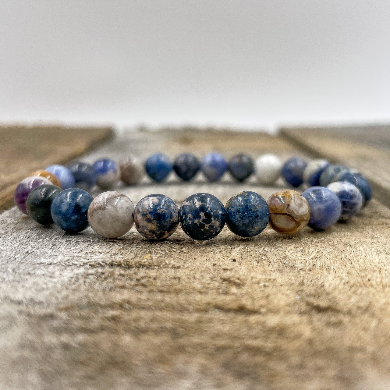 Union - Blue Sodalite Gemstone Beaded Bracelet -