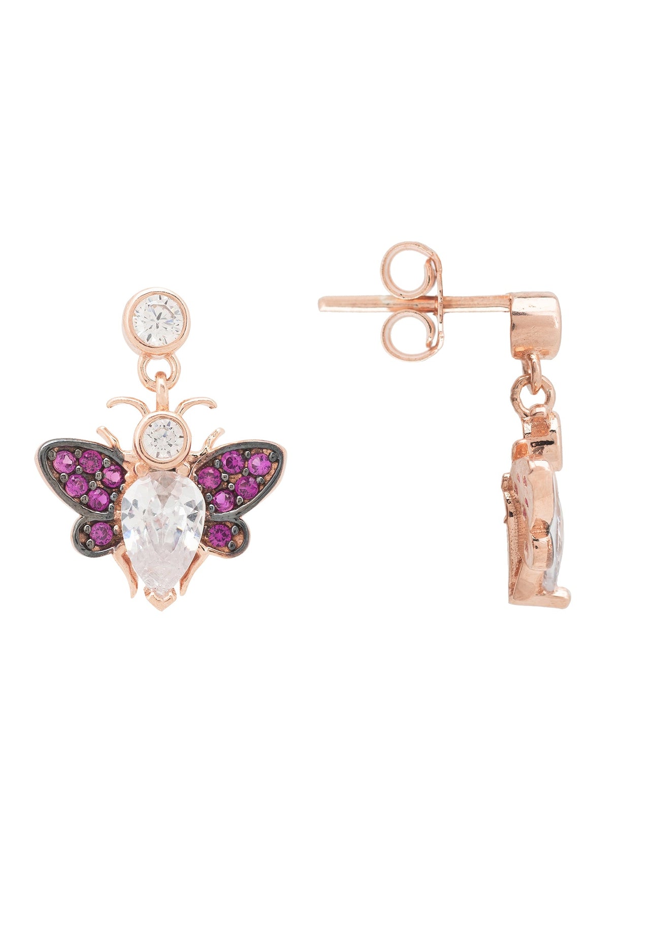 LATELITA - Bumble Bee Earrings Rosegold -