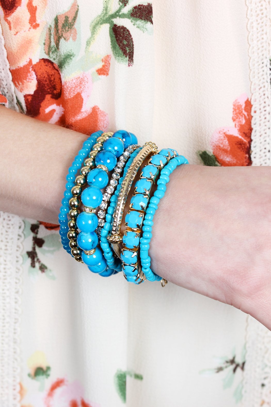 Multicolor Beaded Stretch Bracelet  - 26 COLORS