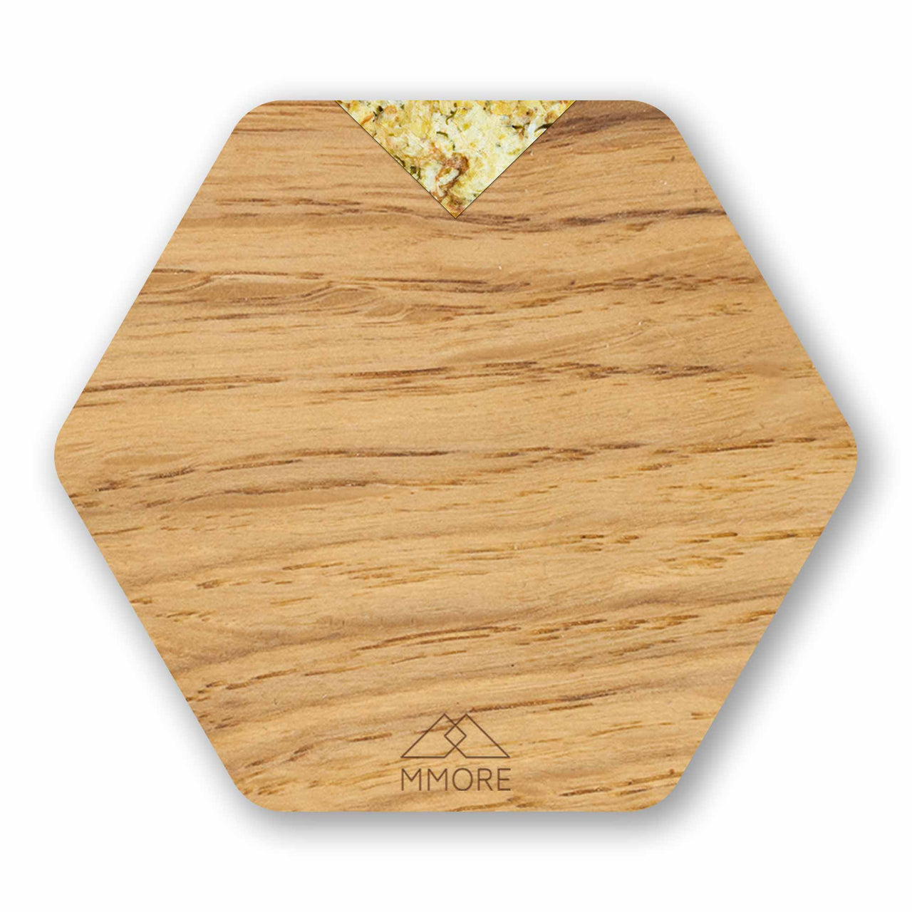 MMORE - Wooden Coasters - Oak / Set of 4 Coasters - 10 THUMB HANDLE COLORS -