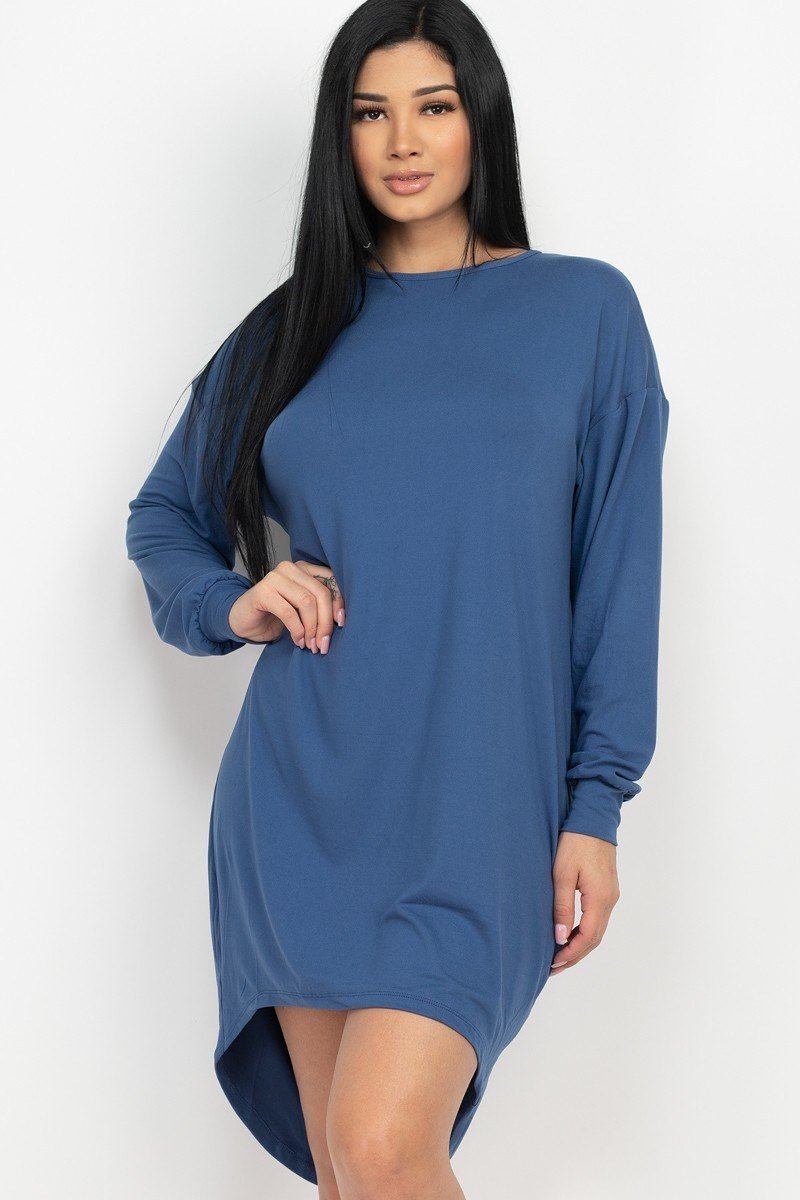 BCNY - Comfortable & Cute High Low Dress (Blue) - 1 COLOR -