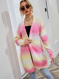 Thumbnail for Full Size Gradient Open Front Cardigan - T - 5 COLORS -