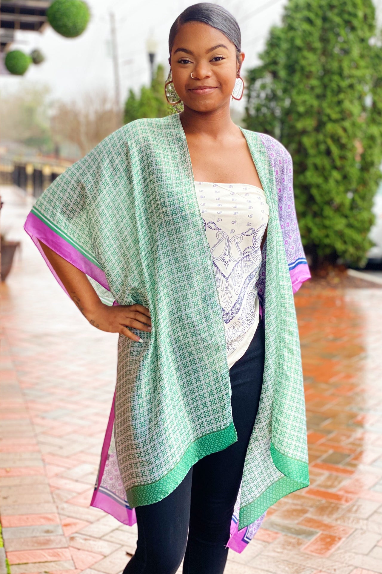 Silky Printed Kimono - 2 COLORS -