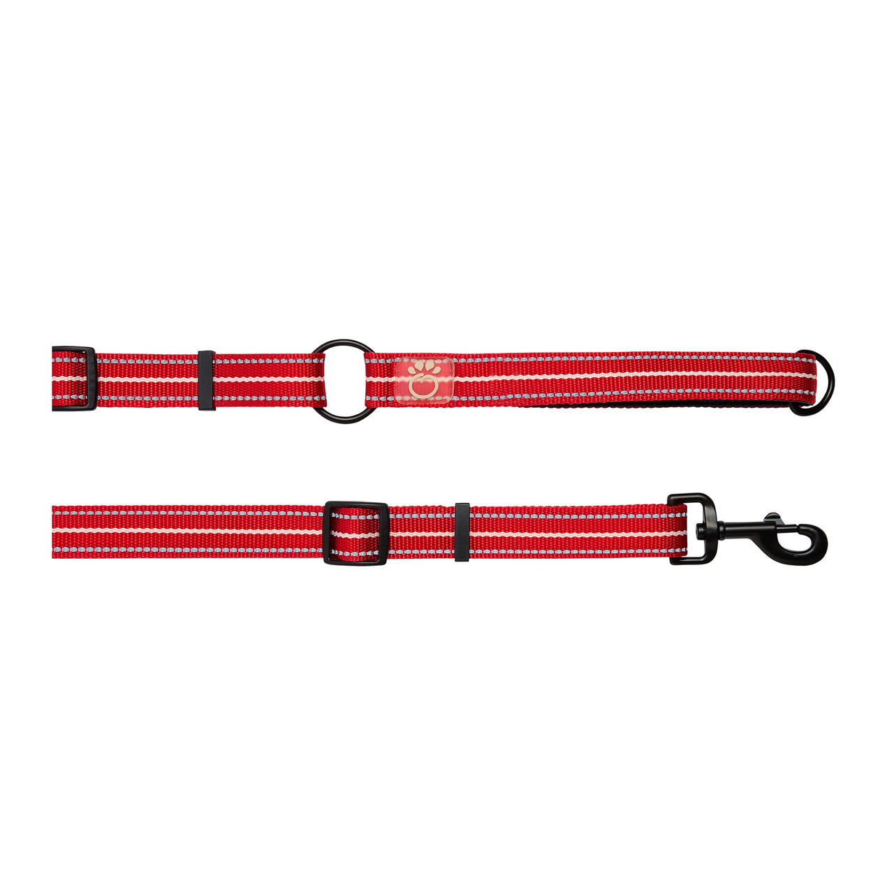 Reflective Leash - EEZY-6 - Red - 2 SIZES -