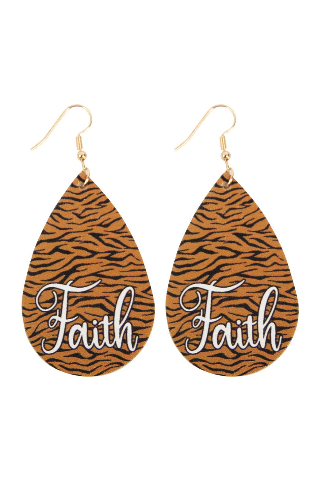 "Faith" Animal Print Leather Fish Hook Earrings - 4 COLORS -