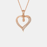 Thumbnail for Moissanite 925 Sterling Silver Heart Shape Necklace