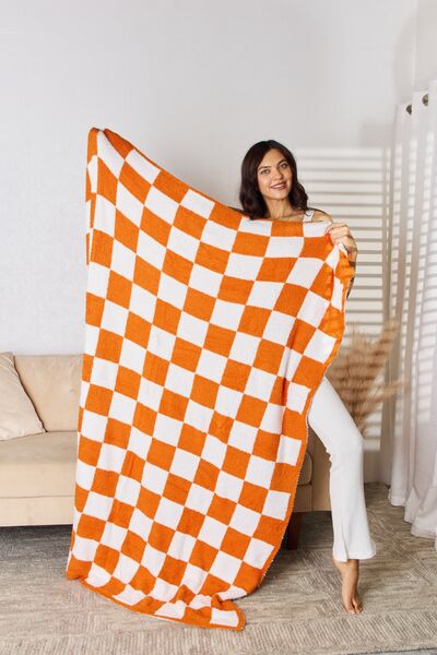 Cuddley Checkered Decorative Throw Blanket - T - 6 COLORS -