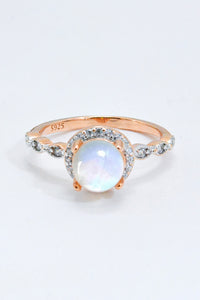 Thumbnail for Round Moonstone Ring - T - SIZES 6 THRU 9 - 1 FINISH -