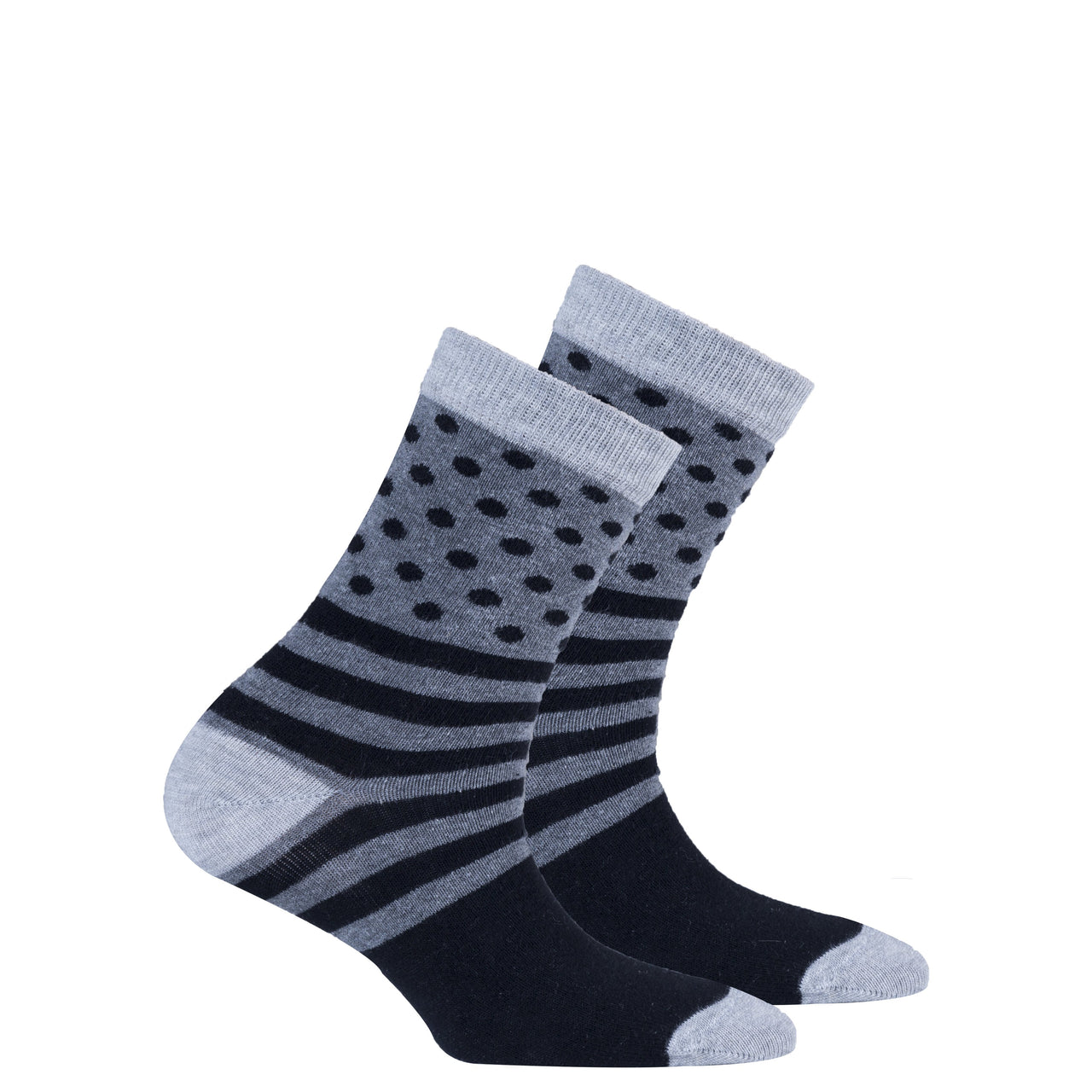 Kids Stone Dot Stripe Socks - 1 COLOR -