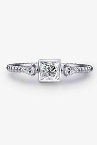 Thumbnail for Moissanite Square Shape 925 Sterling Silver Ring