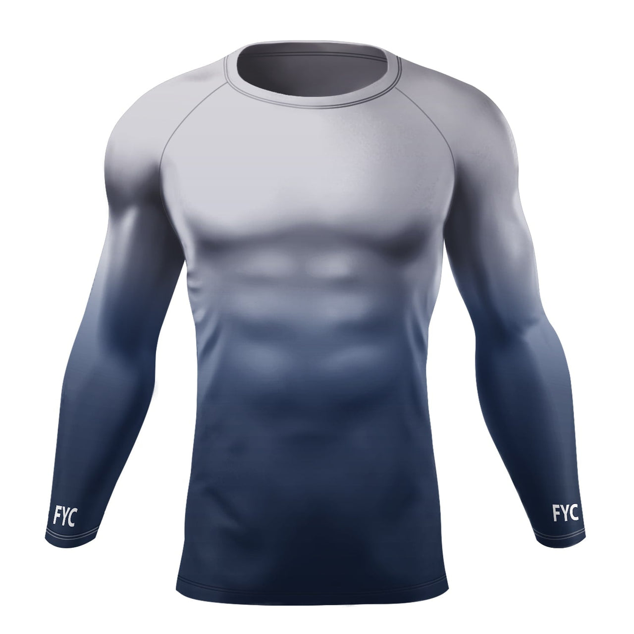 FYC - Men's Faded Performance Rash Guard UPF 40+ - 1 COLOR -