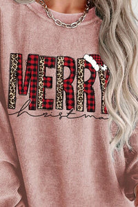 Thumbnail for MERRY CHRISTMAS Round Neck Long Sleeve Sweatshirt - T - 1 COLOR -