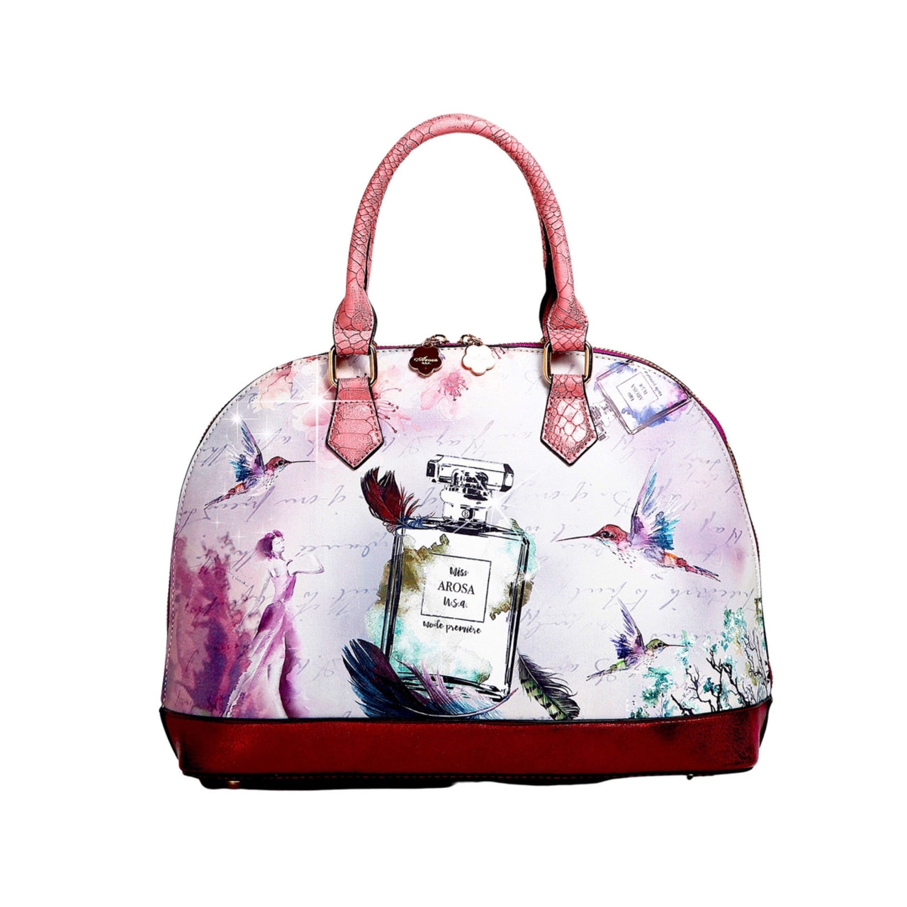 BRANGIO ITALY - Fragrance Dome Vintage Hollywood Retro Graphic Handbag - 3 COLORS -