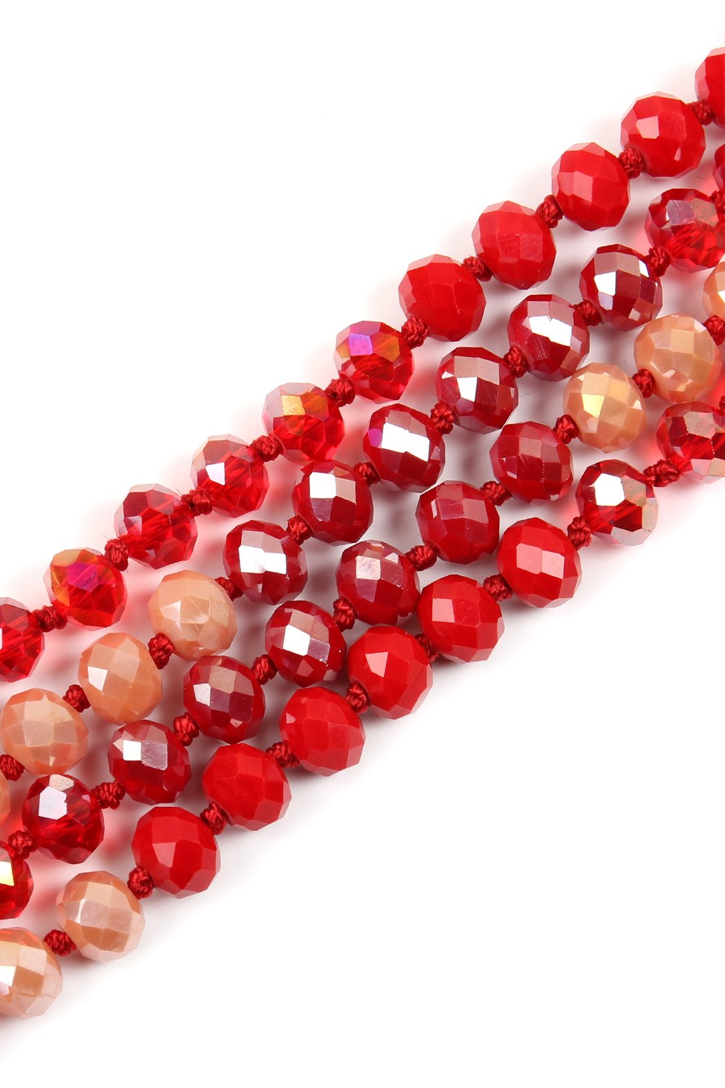 Riah Fashion - Multi Tone Glass Beads Necklace - 14 COLORS -