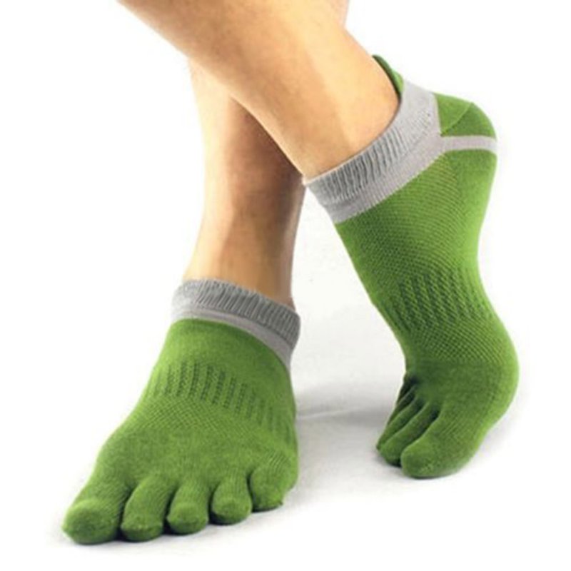 1 Pair Outdoor Men's Socks - Breathable Cotton Toe Socks  - Sports Jogging Cycling Running 5 Finger Toe Slipper Sock - [23 DAY DELIVERY] - 18 COLORS -