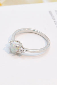 Thumbnail for Contrast 925 Sterling Silver Opal Ring - T - SIZES 6 THRU 9 - 4 COLORS -