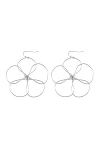 Thumbnail for Wire Flower Hook Earrings - 2 FINISHES -