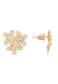 Thumbnail for LATELITA - Flowers Large Stud Earrings Gold -