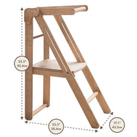 Thumbnail for Foldable Step Stool for Toddlers - Kid Chair That Grows - Beige