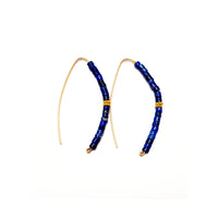 Thumbnail for MINU - Slider Lapis Hoops - 2 SIZES -