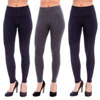 Thumbnail for Leggings 3 Pack - 2 Black, 1 Gray -