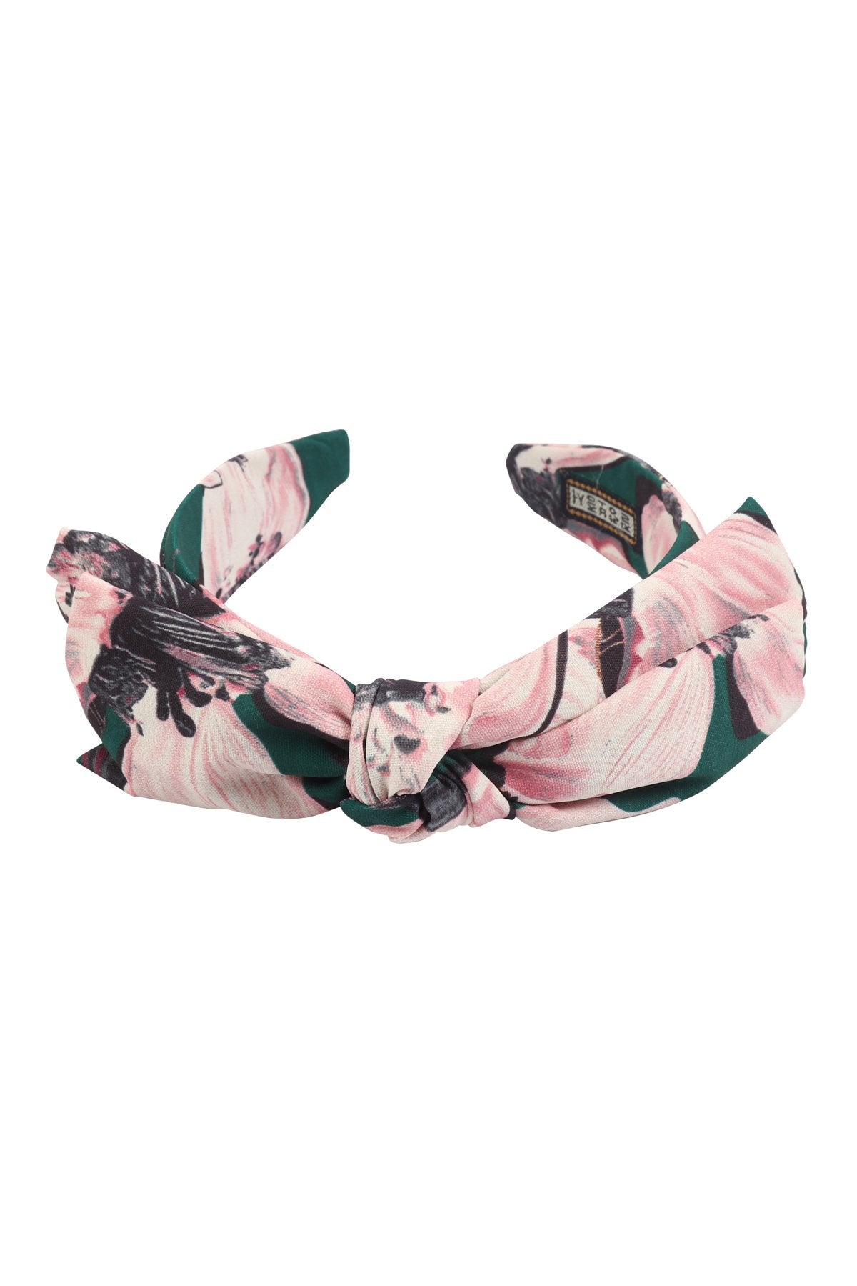 Pink Floral Ribbon Hair Band -