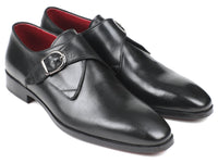 Thumbnail for Paul Parkman - Black Leather Single Monkstraps -