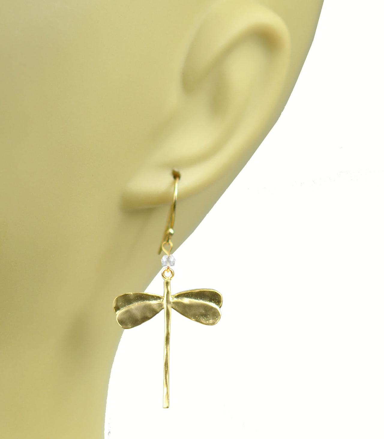 Gena Myint - Dragonfly White Topaz Earrings -