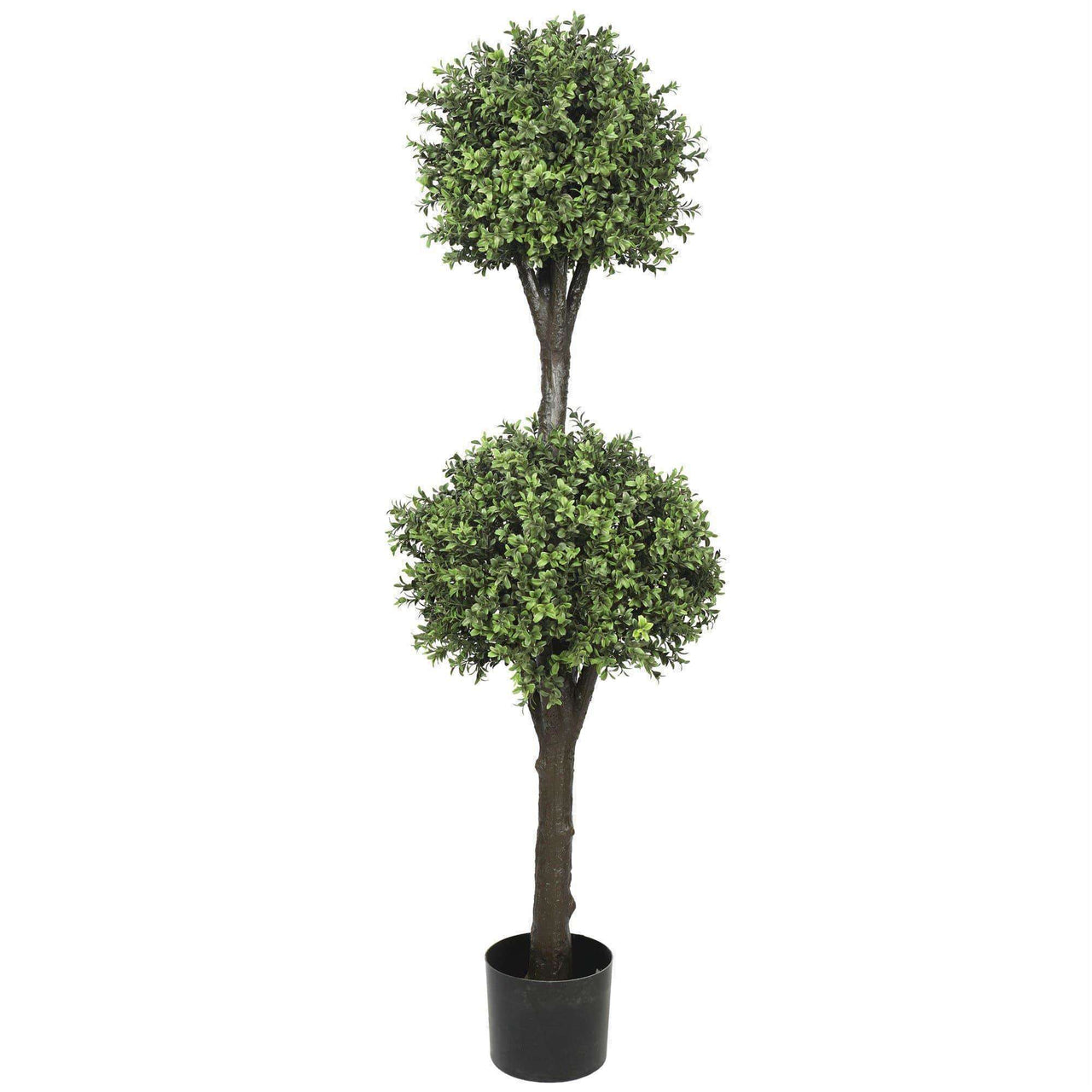 Artificial Topiary Tree (2 Ball Faux Topiary Shrub) 150cm High UV Resistant -