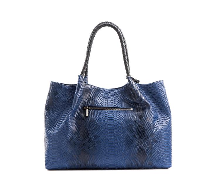 GUNAS NEW YORK - Naomi - Snake Navy Vegan Leather Tote Bag - 1 COLOR -