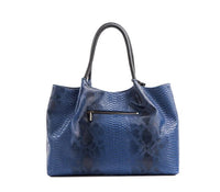 Thumbnail for GUNAS NEW YORK - Naomi - Snake Navy Vegan Leather Tote Bag - 1 COLOR -