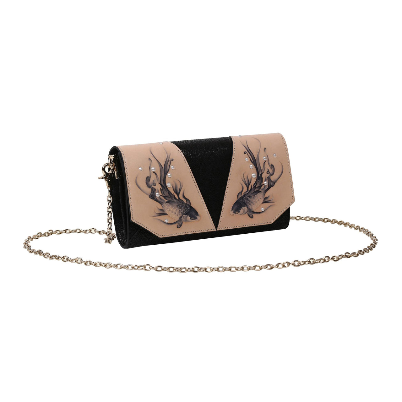 Bellorita - Fish Black Crossbody Clutch - 1 COLOR -