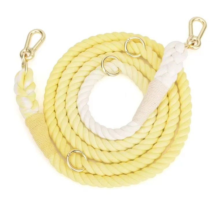 Hands Free Dog Rope Leash - Lemon Squeeze -