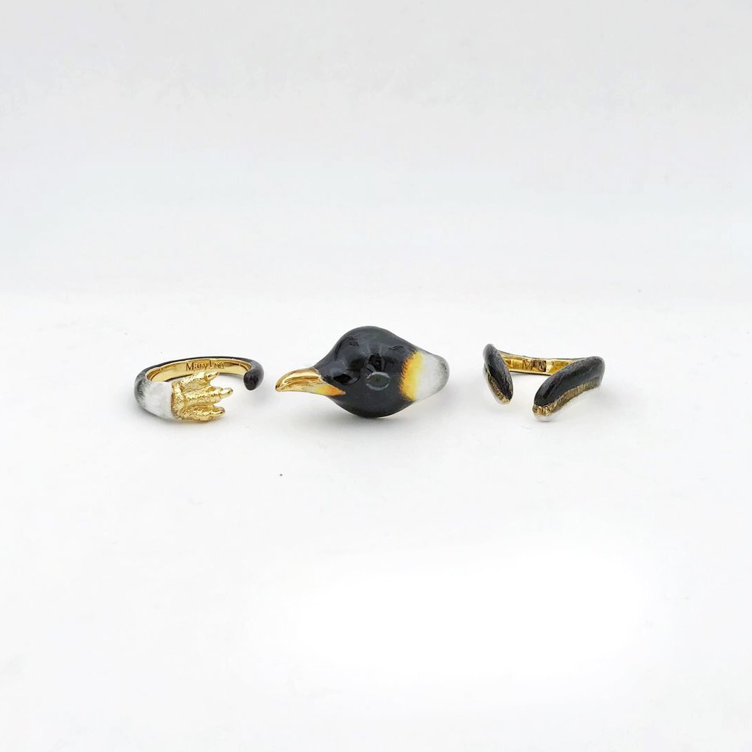 Mary Lou Store - ADJUSTABL Penguin Ring - 3 PCS. -