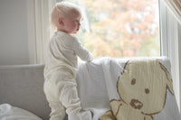 Thumbnail for Teddy Bear and Plaid Cotton Muslin Newcastle Blanket -