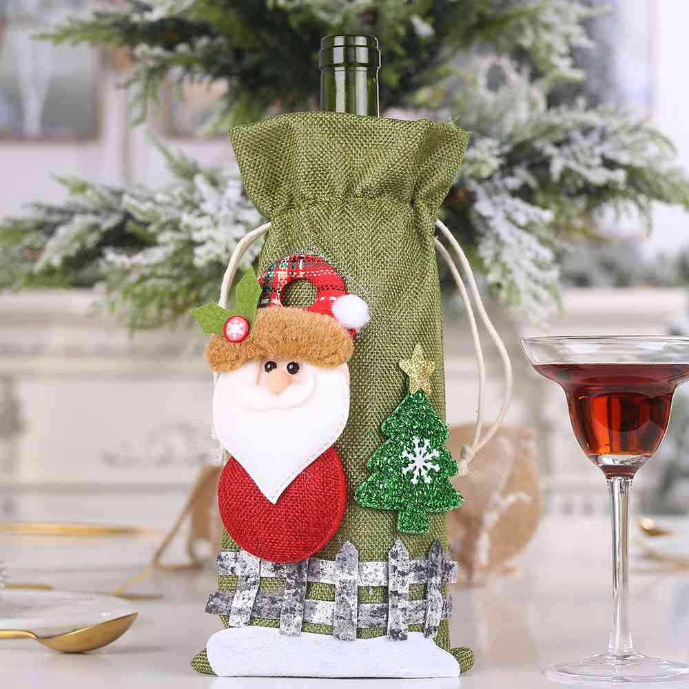 Assorted 2-Piece Christmas Doll Wine Bottle Covers - BUY 1 GET ONE RANDOM PICK - [5-10 DAY DELIVERY] - 12.5" - T - 4 TYPES -