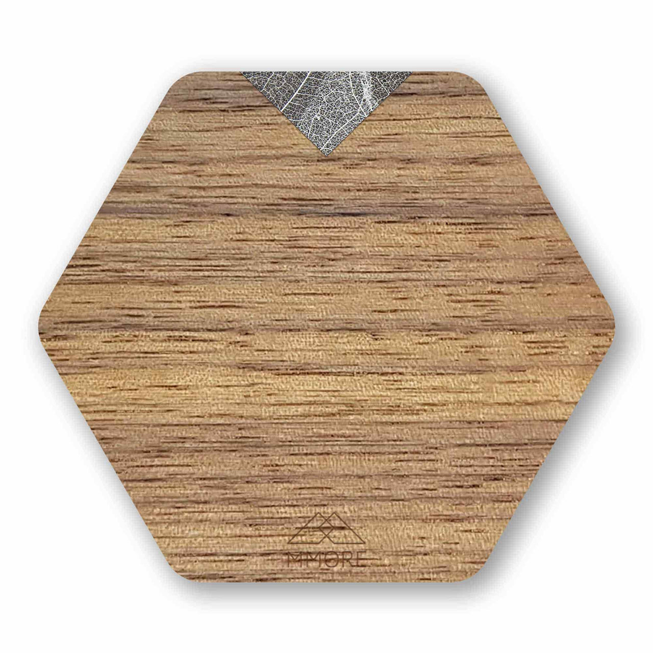 MMORE - Wooden Coasters - American Walnut / Set of 4 Coasters - 10 THUMB HANDLE COLORS -